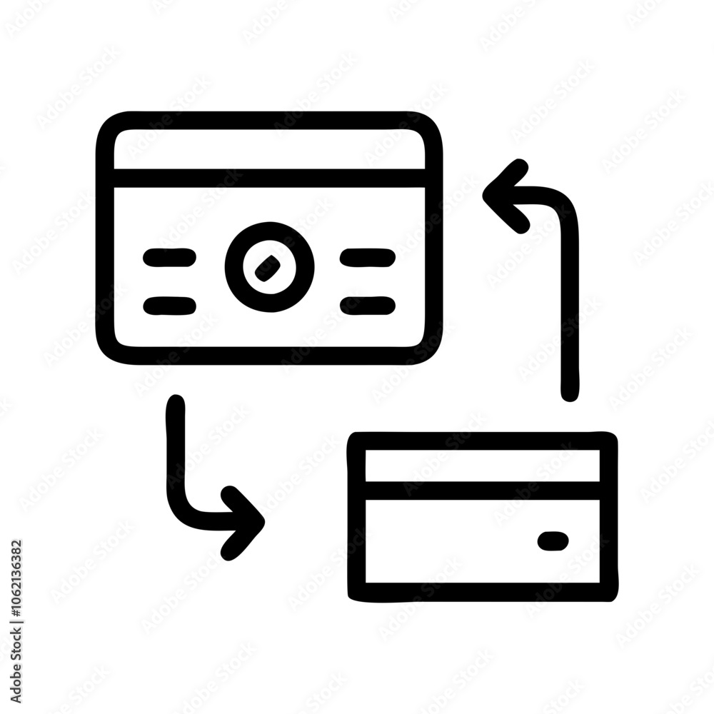 Icon of a payment gateway, representing e-commerce and online transactions. Icon of a payment gateway, representing e-commerce and online transactions.