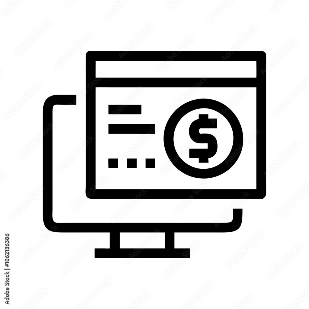 Icon of a payment gateway, representing e-commerce and online transactions. Icon of a payment gateway, representing e-commerce and online transactions.