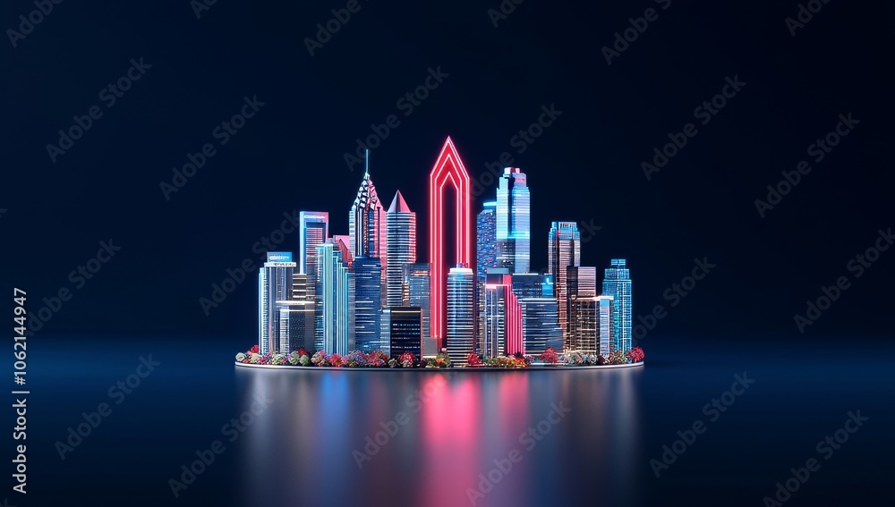 An alien planet's futuristic city, digital painting, concept illustration An alien planet's futuristic city, digital painting, concept illustration