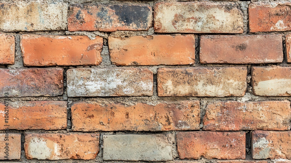 Close-up of a weathered brick wall showcasing rich textures and varied colors, perfect for backgrounds and architectural designs. Close-up of a weathered brick wall showcasing rich textures and varied colors, perfect for backgrounds and architectural designs.