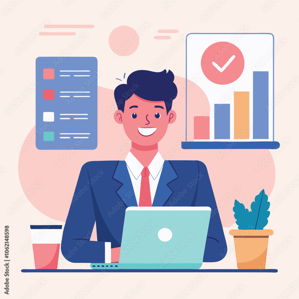 vector show a realistic single british business person vector show a realistic single british business person