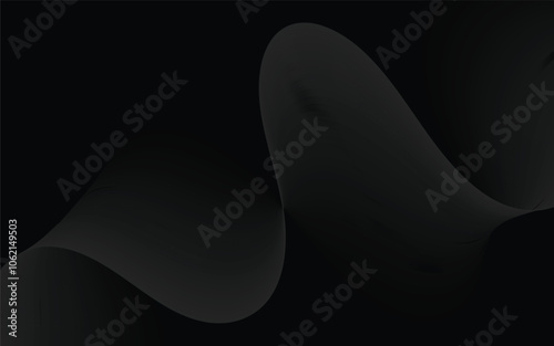 Contemporary black wave abstract background. Modern vector background with a smooth color wave. 