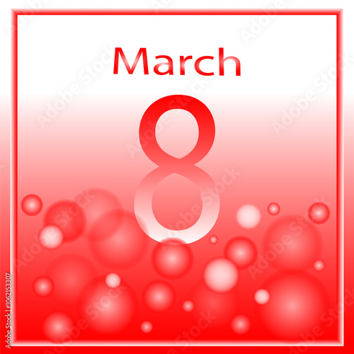 Holiday card for Women's Day on March 8.