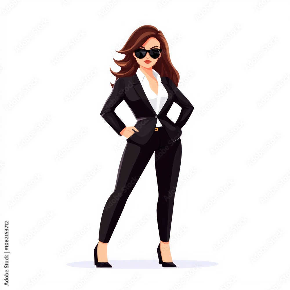 Fototapeta premium Confident Businesswoman Exudes Strength and Style While Embracing Modern Professionalism to Inspire Success and Leadership in Today’s Competitive Environment