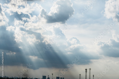 Blue sky and clouds for background