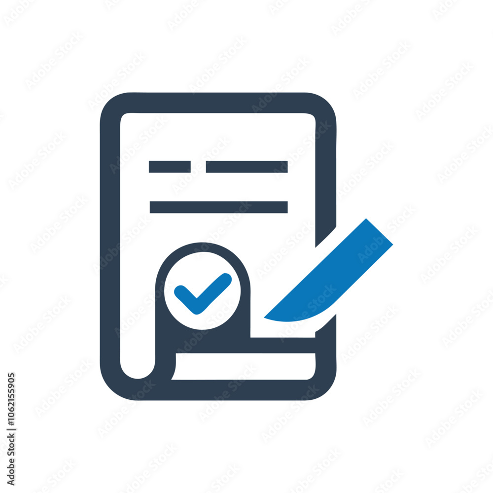 Script With Check Mark Icon