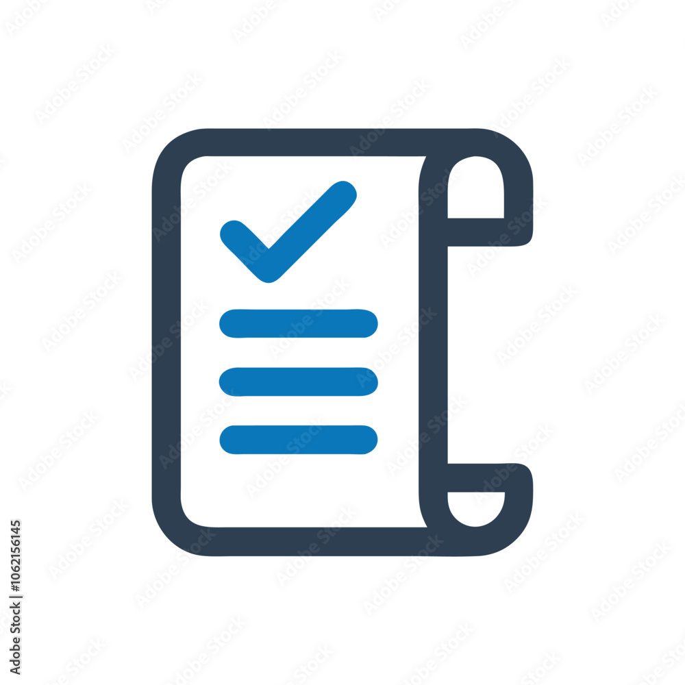 Paper script with text icon Paper script with text icon