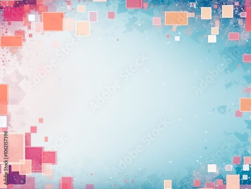 Abstract Colorful Geometric Background with Blue and Pink Squares for Modern Digital Design