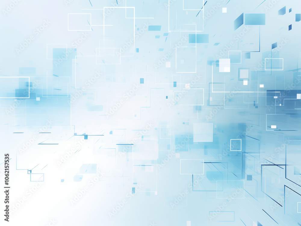 Light Blue Abstract Digital Background with Transparent Floating Squares for Modern Tech Design Light Blue Abstract Digital Background with Transparent Floating Squares for Modern Tech Design