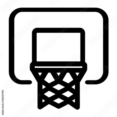 Basketball hoop symbol - modern sports icon symbol