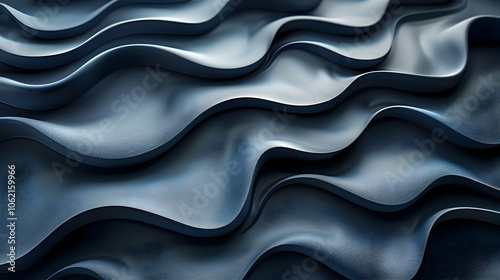 Abstract 3D Blue Wave Background