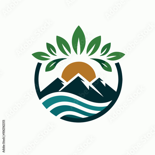 nature landscape logo illustration