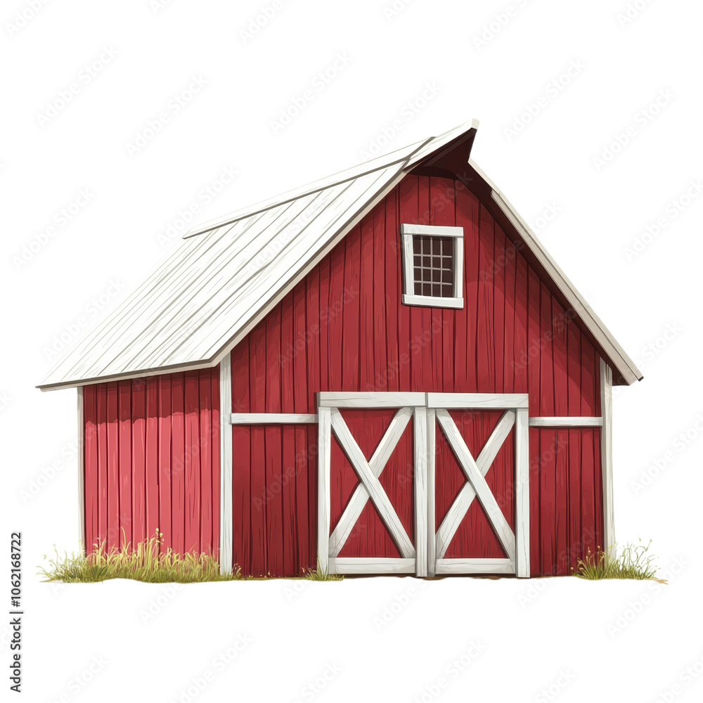 A classic red barn with a white roof and cross-pattern doors, set against a black background, evoking a rural, rustic aesthetic. A classic red barn with a white roof and cross-pattern doors, set against a black background, evoking a rural, rustic aesthetic.