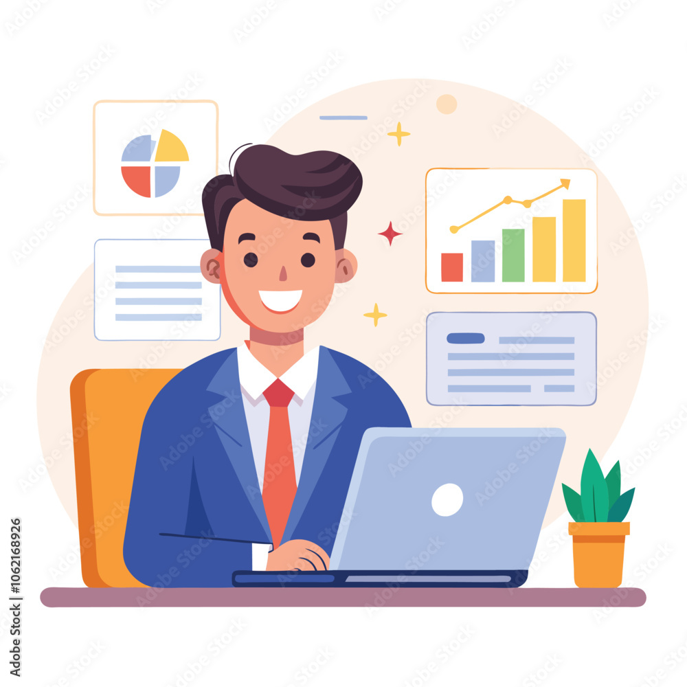 vector show a realistic single british business person vector show a realistic single british business person