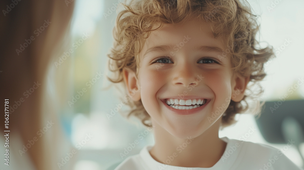 Happy Child Receives Gift from Dentist After Dental Checkup Happy Child Receives Gift from Dentist After Dental Checkup