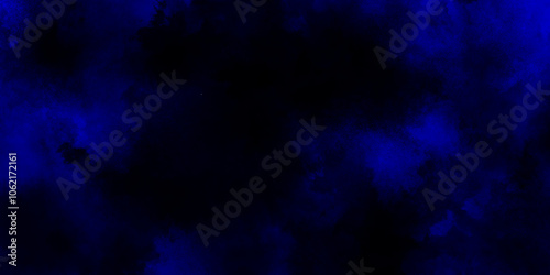 Abstract gradient bright blue background with smoke or fog, Abstract cloudy and grainy grunge background with copy space, Dark blue textured background with a vintage blue marble texture.