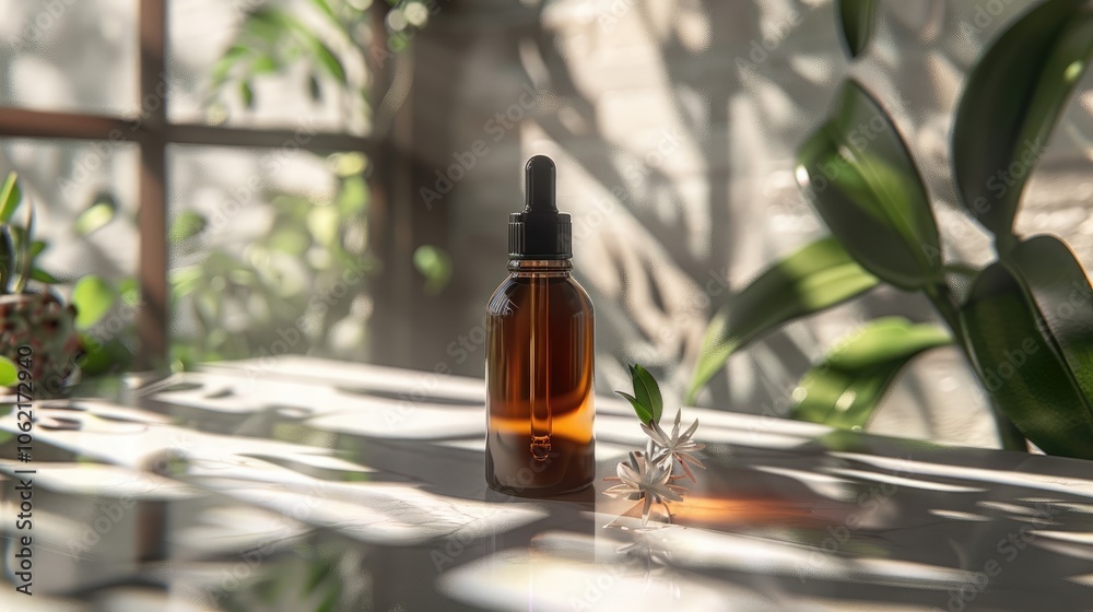 Design of mockup for dropper bottle for cosmetics Design of mockup for dropper bottle for cosmetics