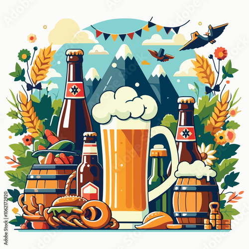 october fest logo illustration