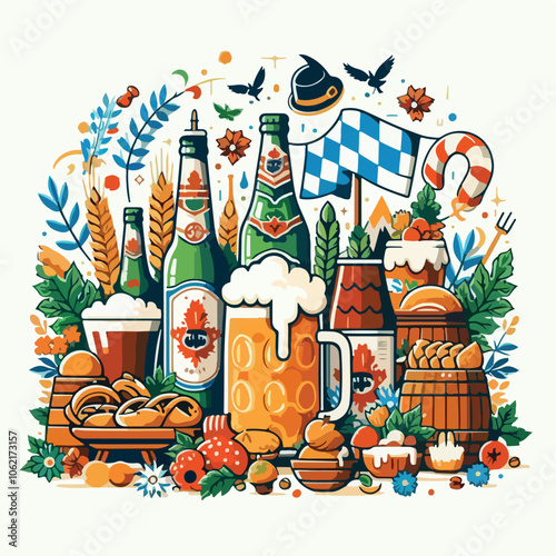 october fest logo illustration