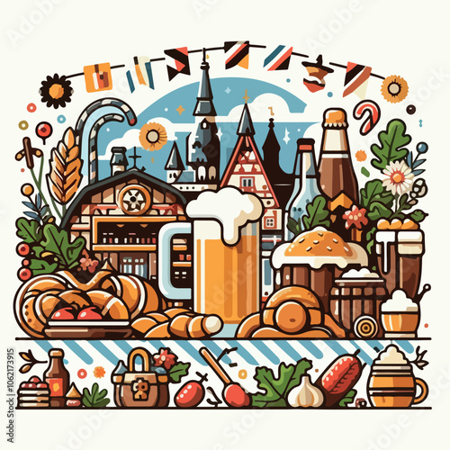 october fest logo illustration