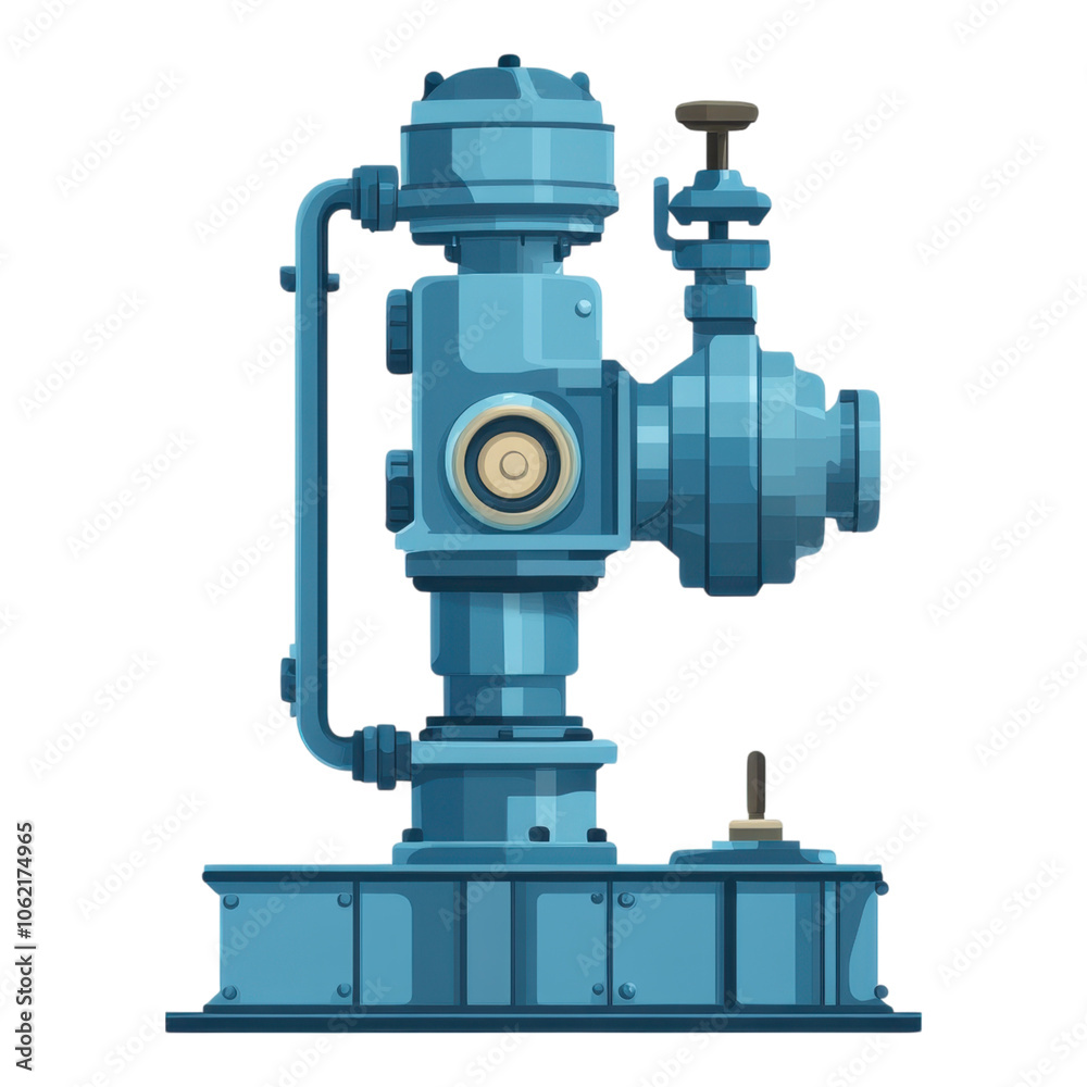 A detailed, blue fire hydrant with mechanical features, designed for urban safety and emergency response, set against a black background. A detailed, blue fire hydrant with mechanical features, designed for urban safety and emergency response, set against a black background.