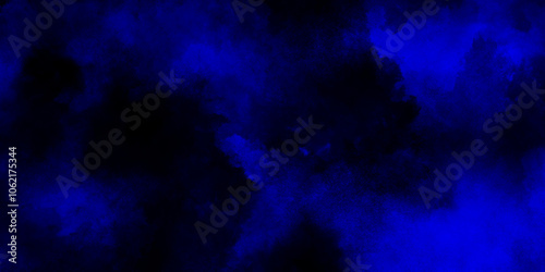 Abstract gradient bright blue background with smoke or fog, Abstract cloudy and grainy grunge background with copy space, Dark blue textured background with a vintage blue marble texture.