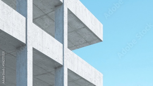 Wallpaper Mural Futuristic Brutalist Balcony Design with Urban View in Ultra-Detailed 3D Render Illustration Torontodigital.ca