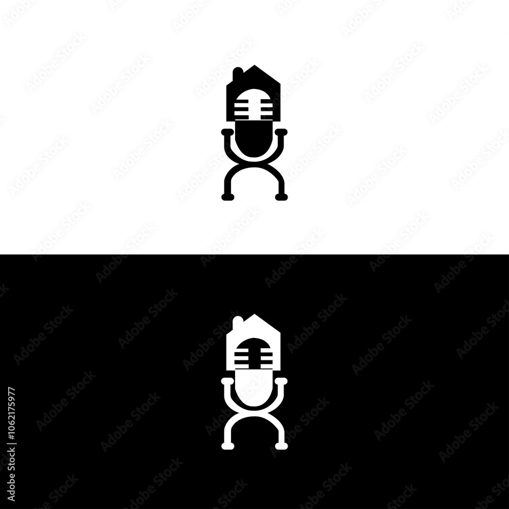 Microphone vector logo template design Microphone vector logo template design
