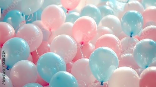 Wallpaper Mural Pastel Pink and Blue Balloons Background Torontodigital.ca