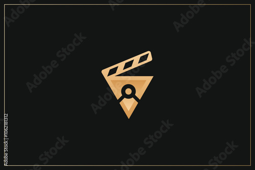 film production multimedia branding logo gold