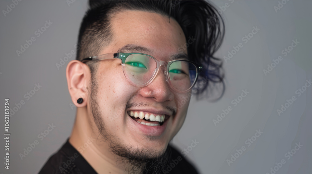 Obraz premium Portrait of a man with glasses 