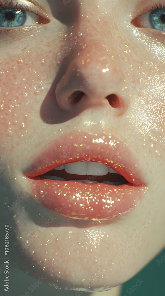 Close-Up of Glossy Lips and Freckles
Close-Up of Glossy Lips and Freckles