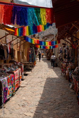 andean village in sacred valley of peru