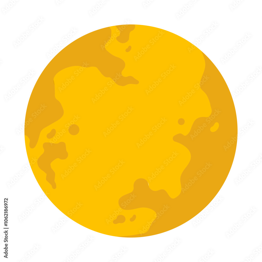 Isolate Full moon illustration vector design, Yellow Luna Icon symbol, Night sky grraphic elements for Decorations, Flat Clip art for Greeting card and Banner(Editable) Isolate Full moon illustration vector design, Yellow Luna Icon symbol, Night sky grraphic elements for Decorations, Flat Clip art for Greeting card and Banner(Editable)
