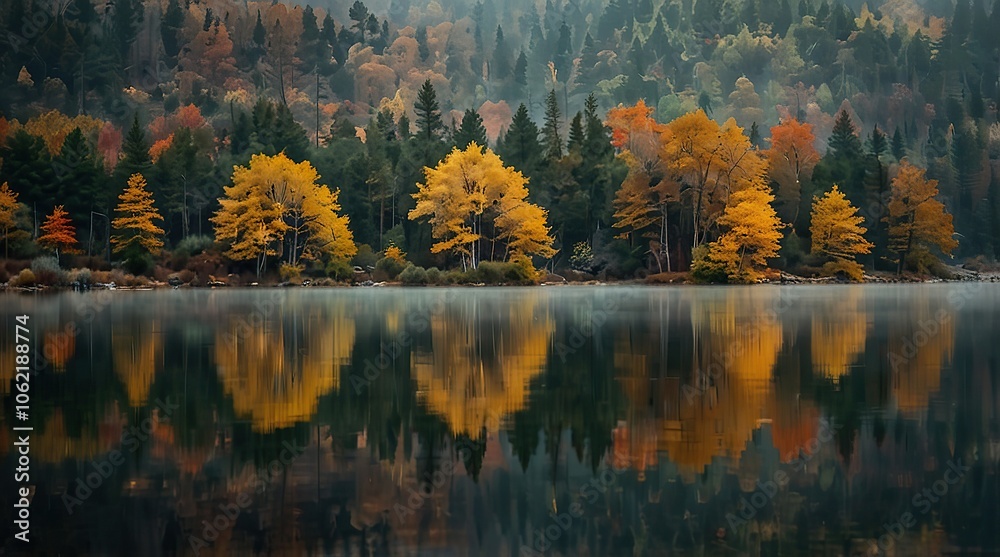 Fototapeta premium moon on the lake generative ai