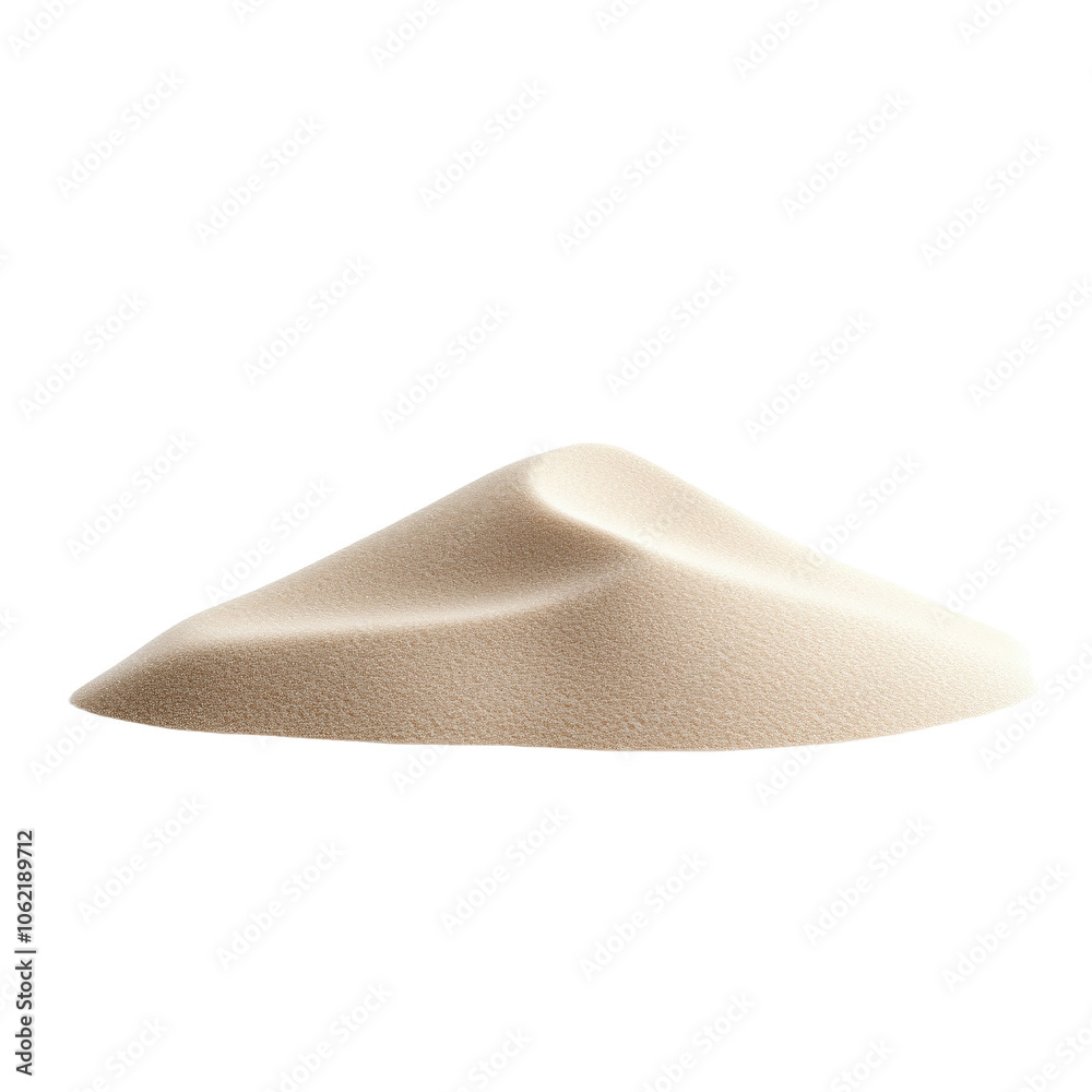 A mound of sand is sitting on a white background A mound of sand is sitting on a white background