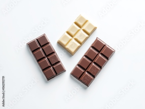 chocolate bar on white background