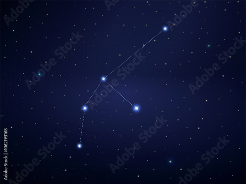 Grus constellation in night sky