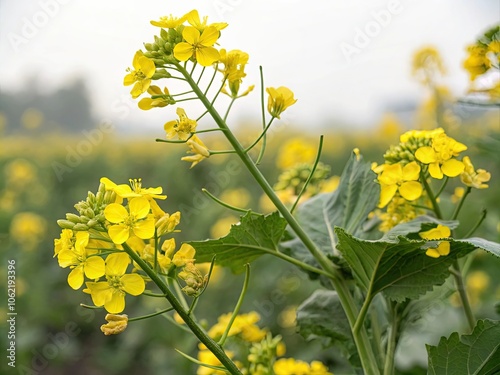 field of yellow flowers generative ai