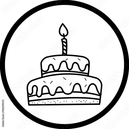 Happy birthday simple vector icon