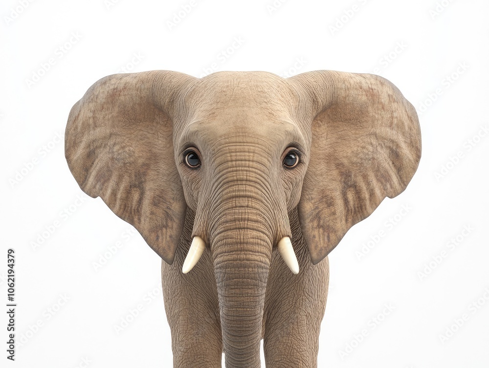 Naklejka premium elephant isolated on white