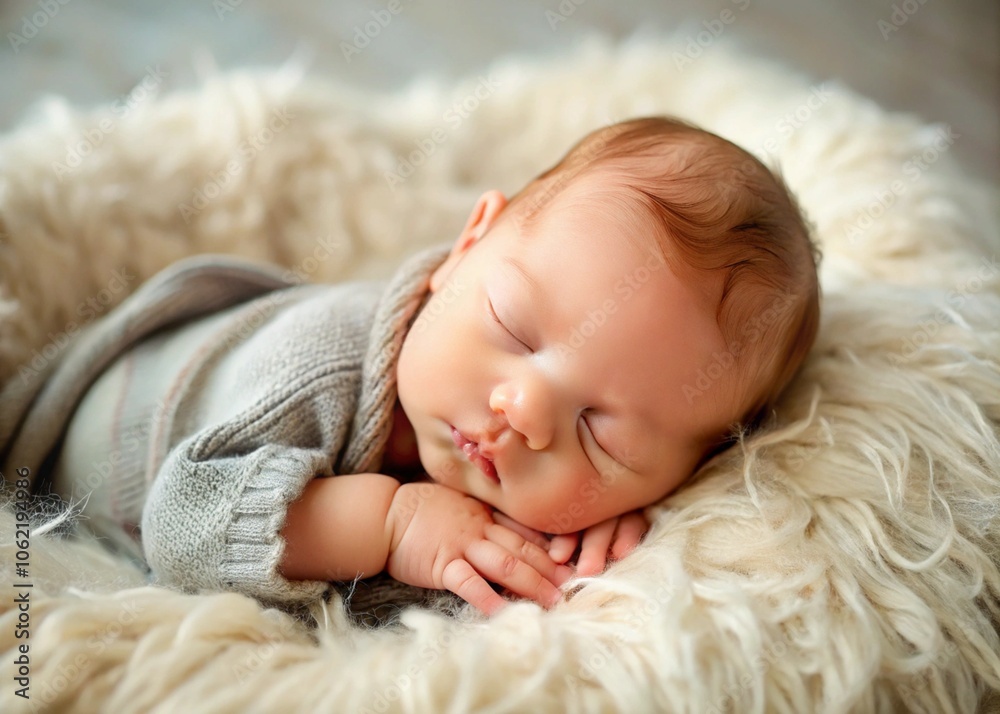 newborn baby sleeping peacefully generative ai newborn baby sleeping peacefully generative ai