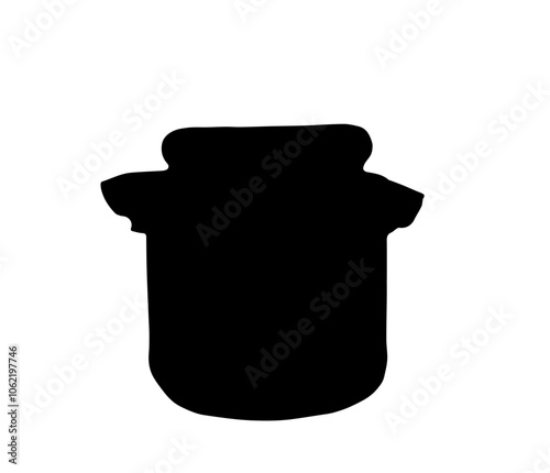 jar black figure on a white background