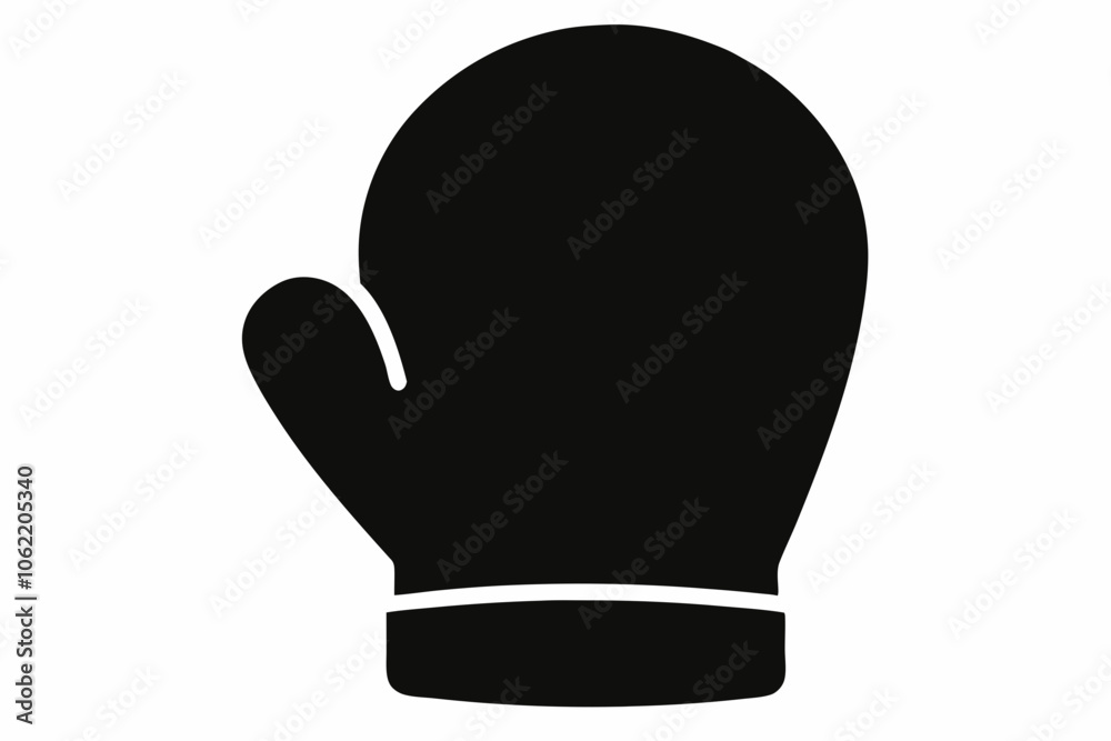 Mitten silhouette, Christmas mitten vector, winter gloves design, icon, symbol on white background.
Mitten silhouette, Christmas mitten vector, winter gloves design, icon, symbol on white background.