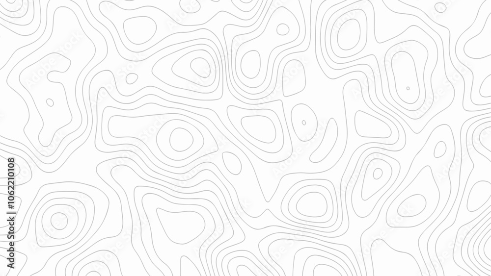 Obraz premium Geography landscape Topo contour map on white background.