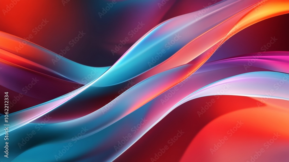Obraz premium Wave abstract background with colorful colors