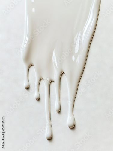 Dripping white cream