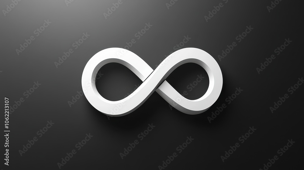 Infinity Symbol on Dark Background Infinity Symbol on Dark Background