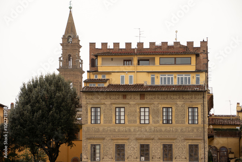 Palazzo della Missione Facade and Santo Spirito Bell Tower Florence Italy