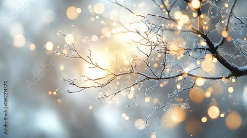 Frosted Red Berries in a Winter Wonderland: A Serene Close-Up Capturing Nature's Icy Beauty winter